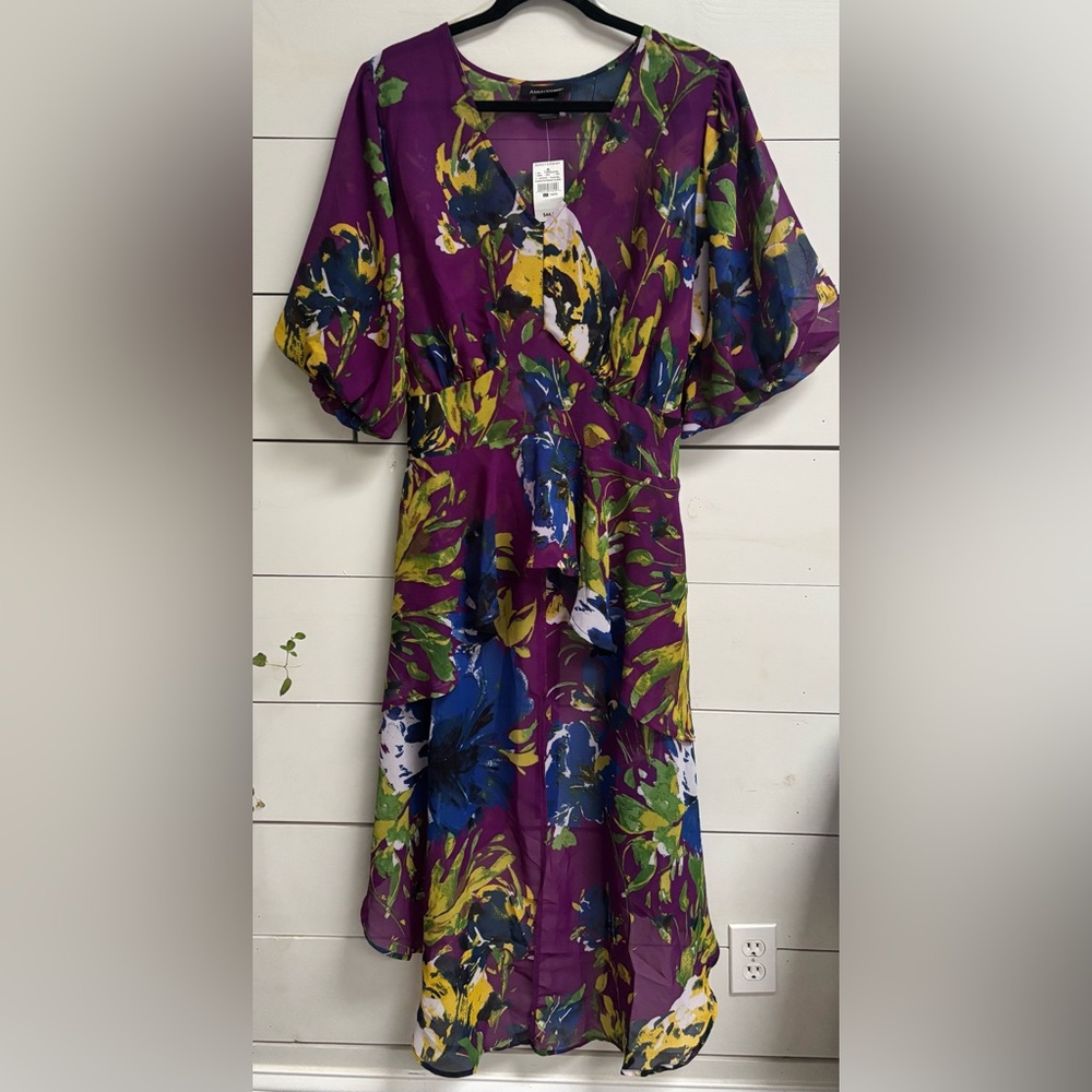 Ashley Stewart Floral Sheer Duster Top Size 14/16